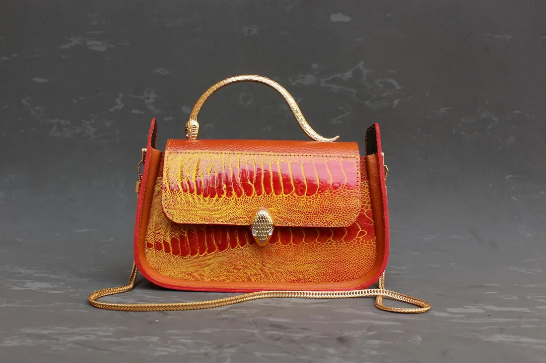 Bolso de mano naranja