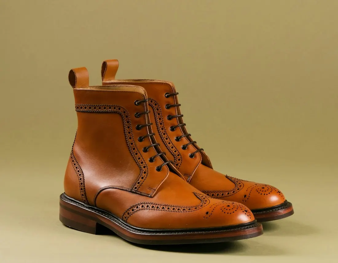 Botas brogue de piel