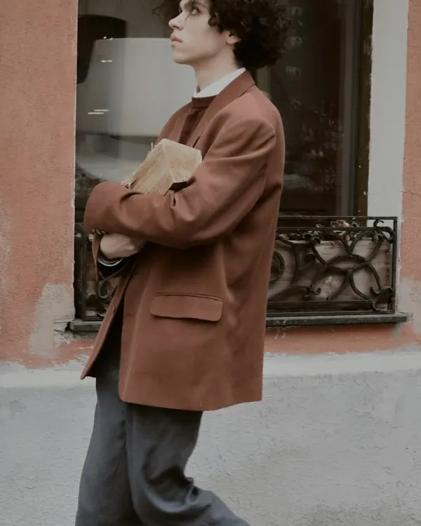 Chaqueta de ante marrón