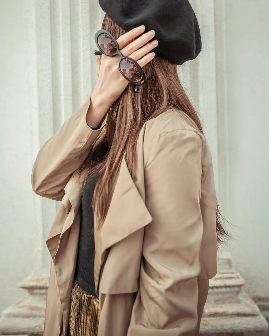 Gabardina camel